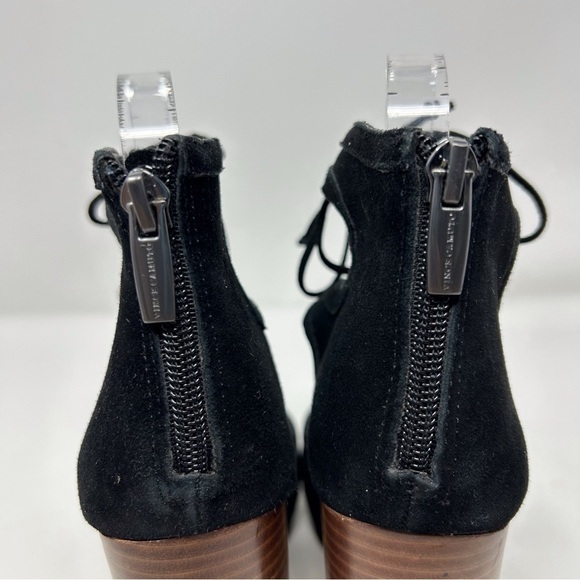 Vince Camuto Kamaye Black Suede Lace Up Platform Heeled Sandals Size 7 - Picture 10 of 12
